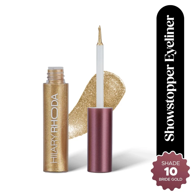 Hilary Rhoda Gel Showstopper Eyeliner | Smudge-Proof & Metallic Glitter | Water-Resistant | 5Ml (Bride Gold- Shade 10) thumbnail 2